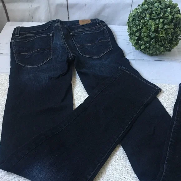 American Eagle Stretch Dark Wash Skinny Jeans Size 2 - Picture 3 of 8
